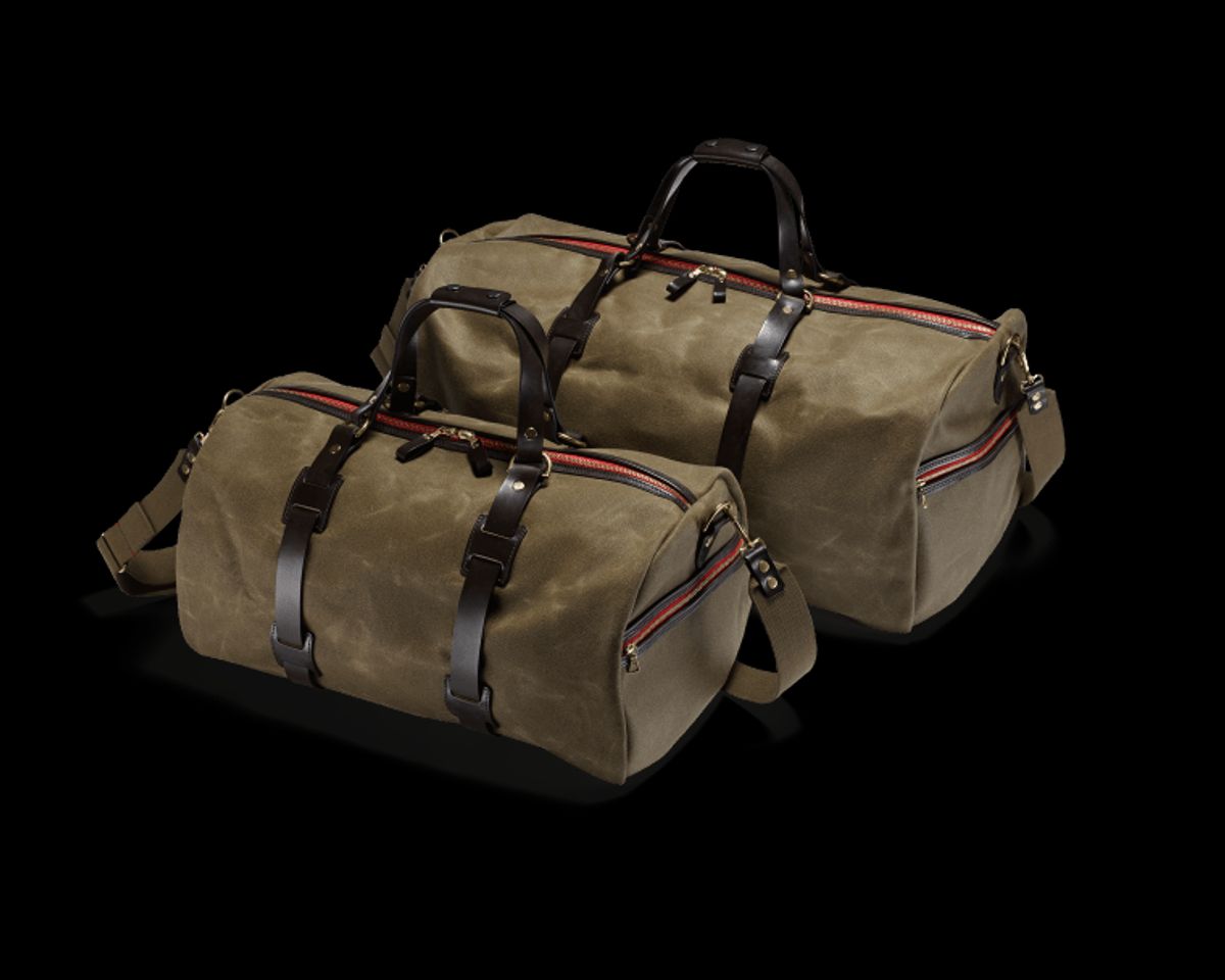 CROOTS Vintage Duffle Holdall, kanvas, oliven - Large