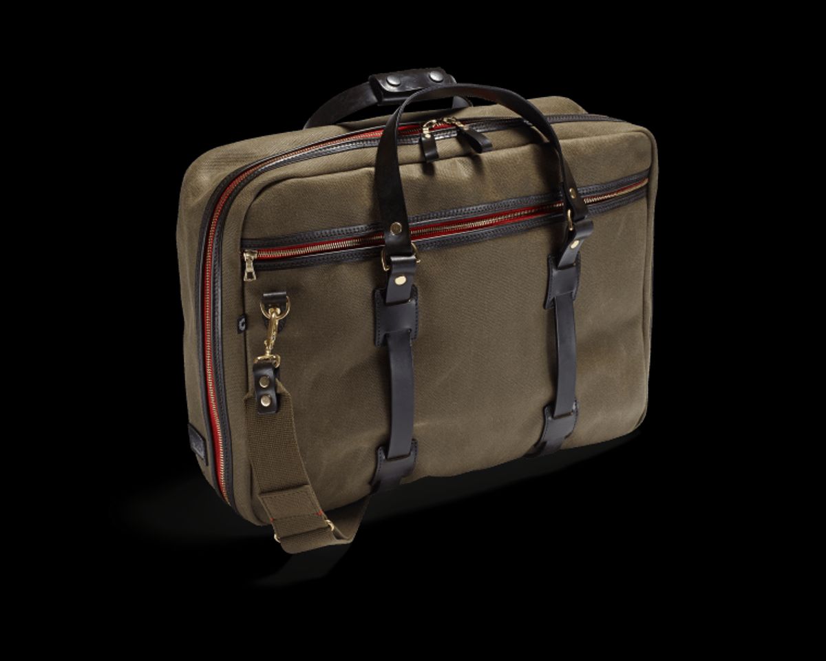 CROOTS Vintage Flight Bag, kanvas, oliven