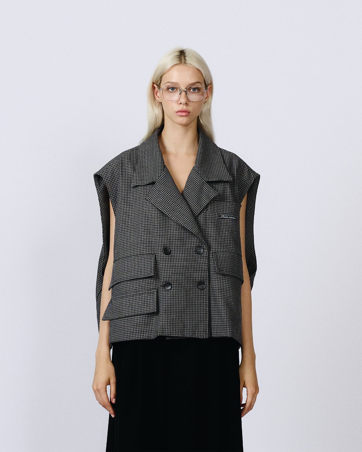 CROPPED TWEED VEST - Small / Medium