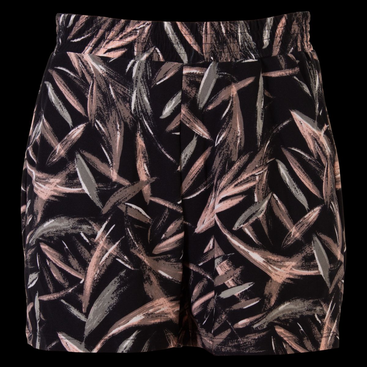 Crossbow Dame Shorts - Sort/Rosa Print - L