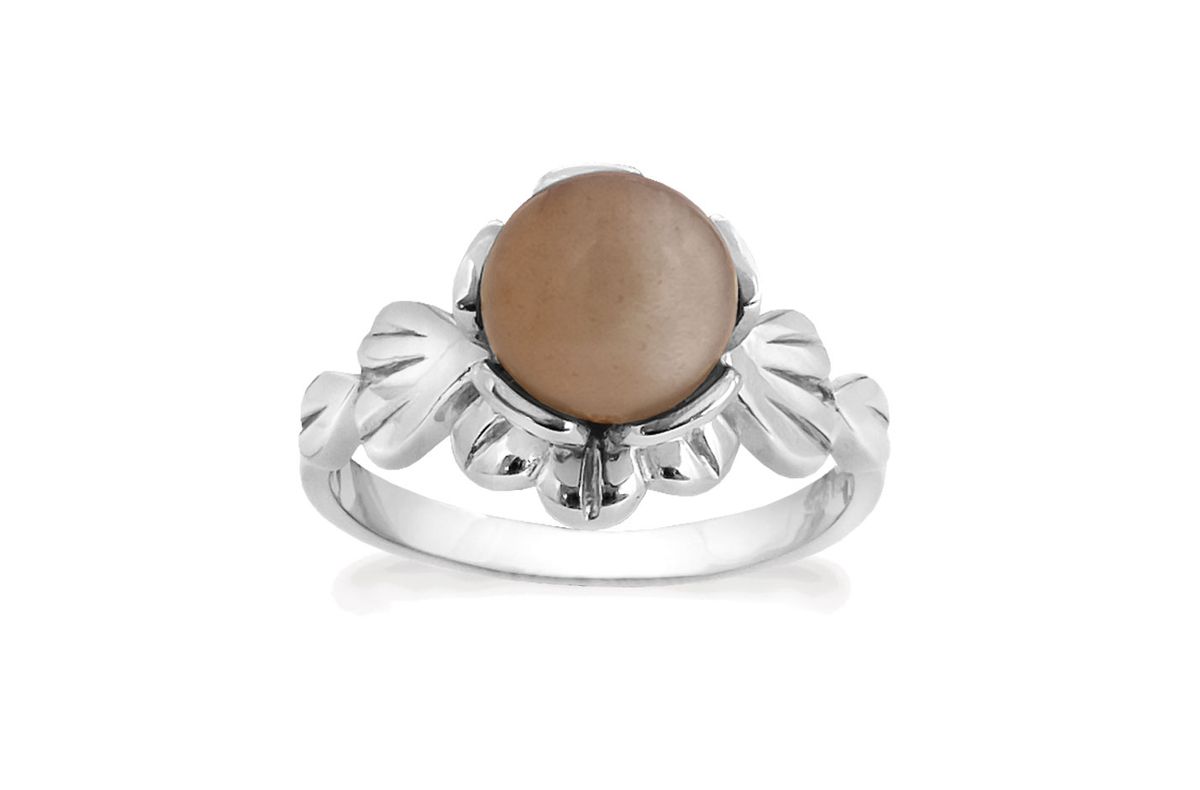 Crown Imperial Sterling Sølv Ring fra Rabinovich med Peach Månesten