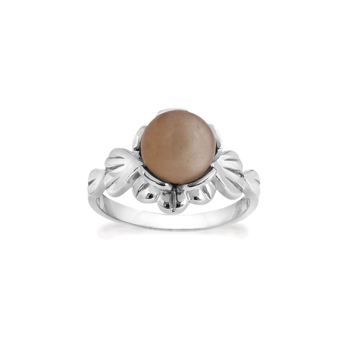 Crown Imperial Sterling Sølv Ring fra Rabinovich med Peach Månesten