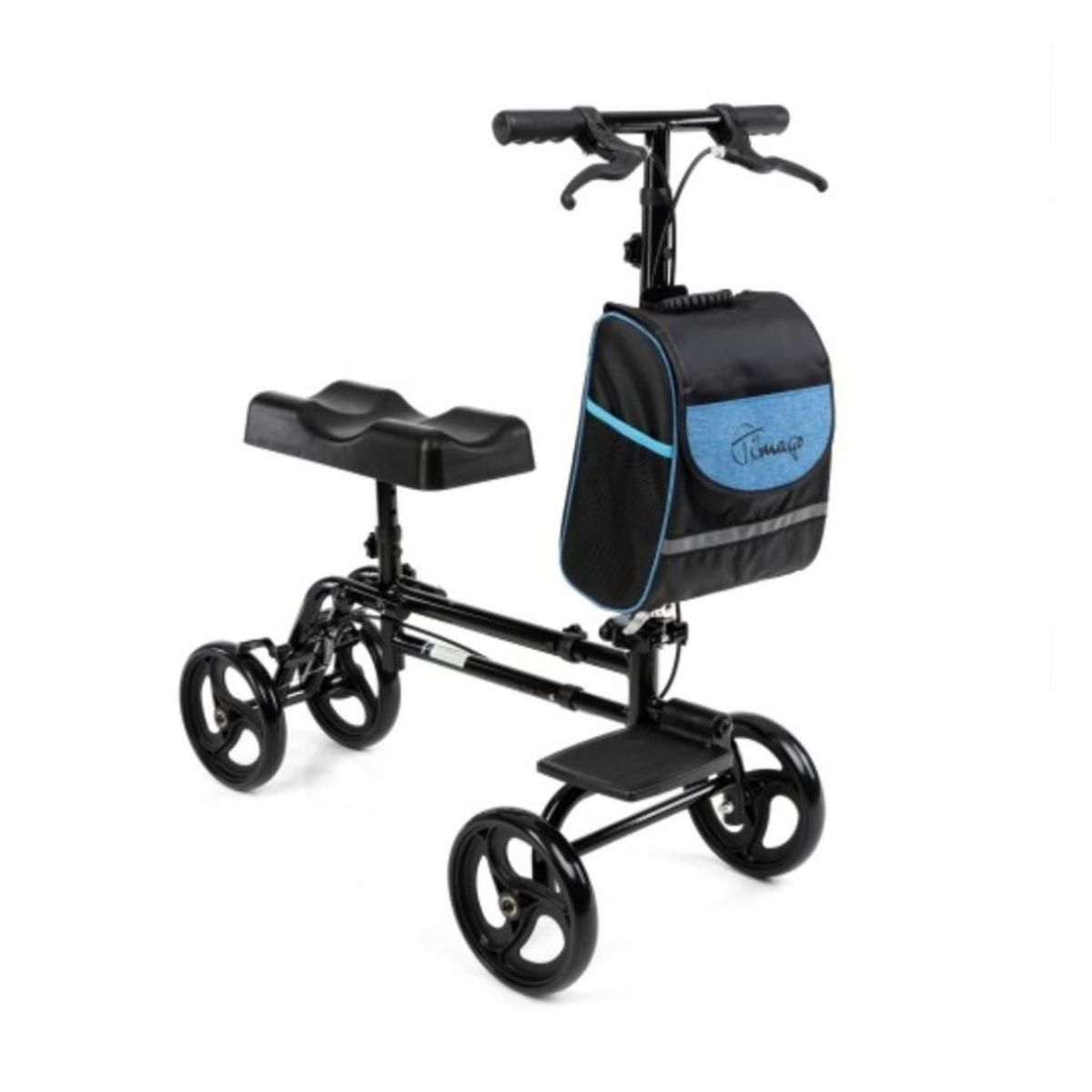 CRUISER - rollator med fod- og knæstøtte | TIMAGO - 9,6 kg, multifunktionel, håndbremser, taske