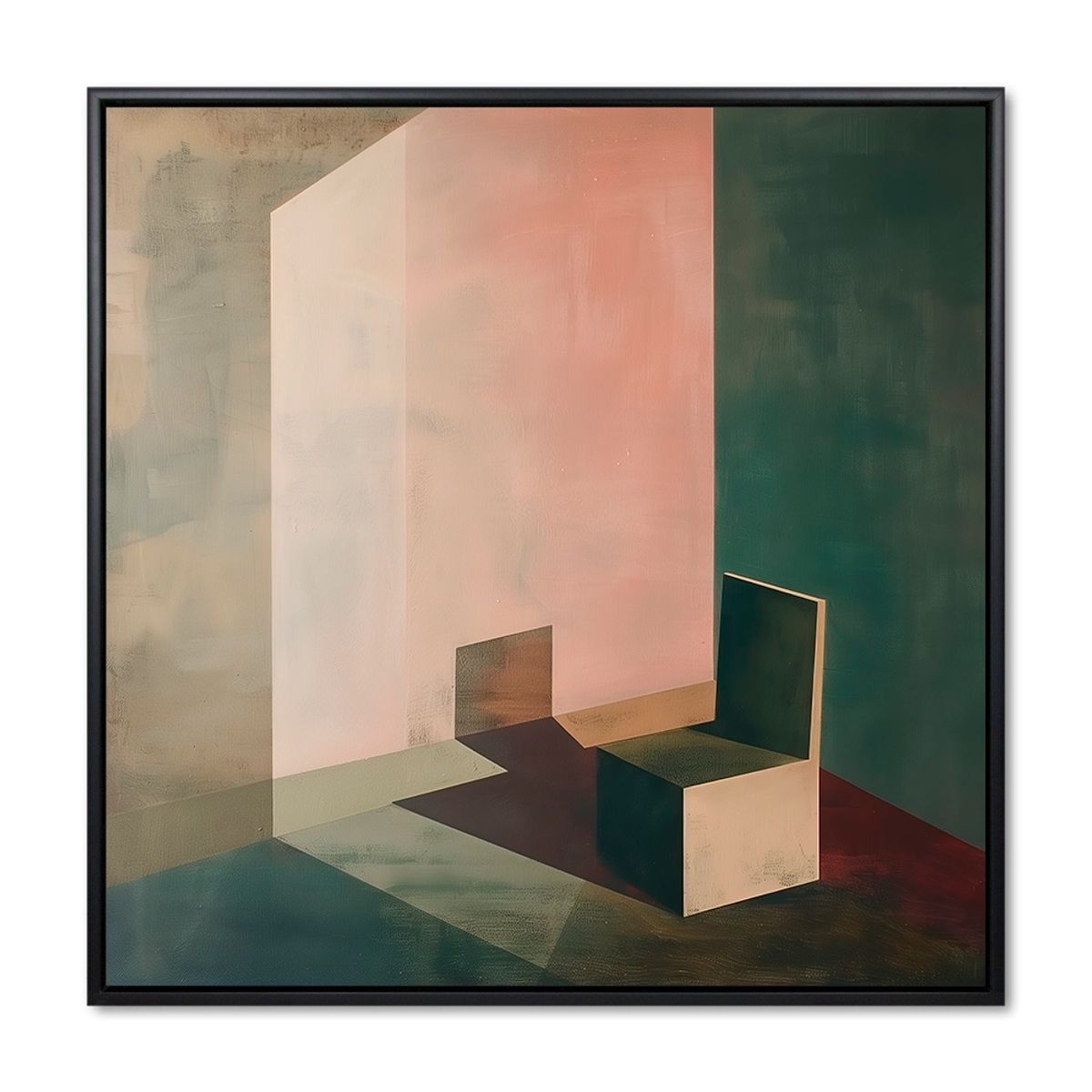 Cubist Comfort - 100x100 cm. - Sort ramme