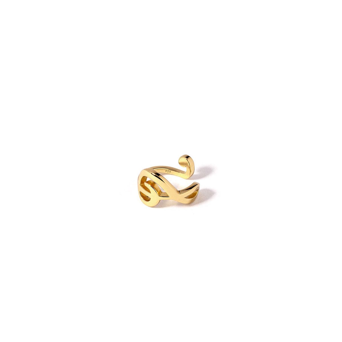 Cuff / Ørering - #InKey - Onesize regulerbar størrelse - 18 karat forgyldt Sterling sølv