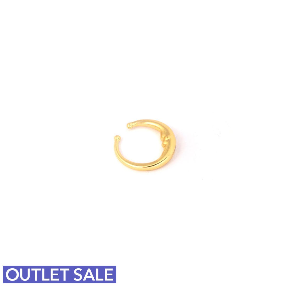 Cuff / Ørering - #MoonFace - 18 karat forgyldt