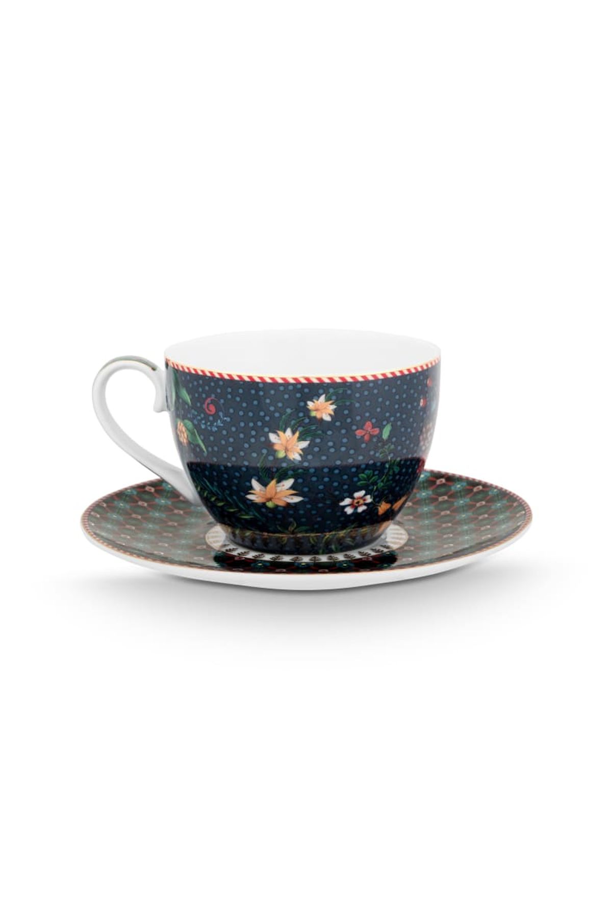 Cup and Saucer Berry Blues Blue 280ml