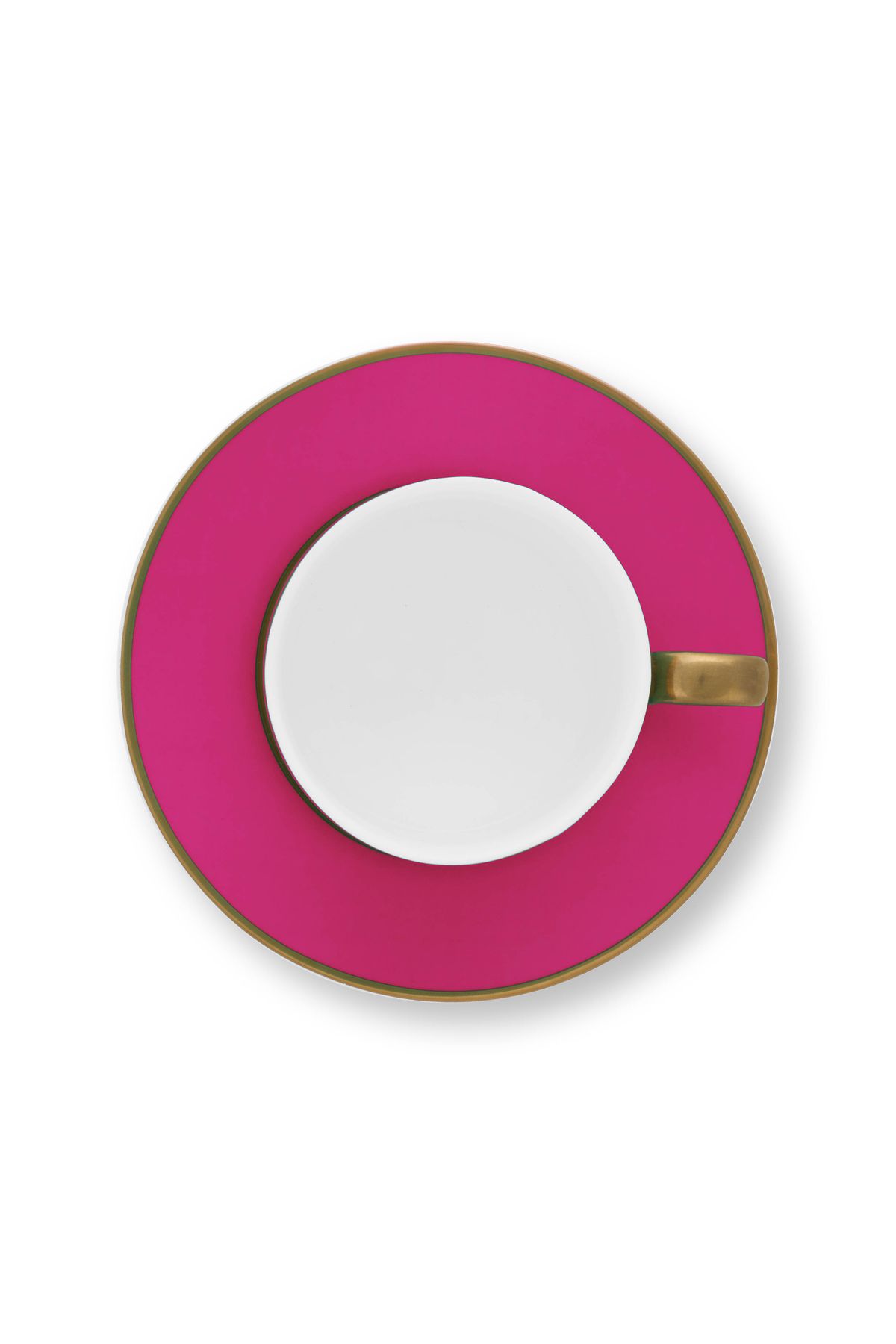 Cup & Saucer Pip Chique Gold-Pink 220ml