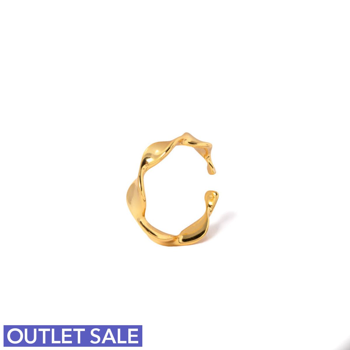 #Curly fingerring / Cuff - onesize - regulerbar størrelse - 18 karat forgyldt Sterling sølv - OUTLET