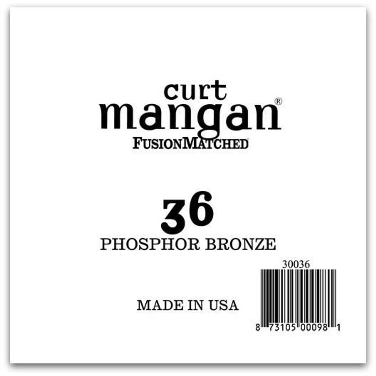 Curt Mangan 30036 løs phosphor bronze guitarstreng .036