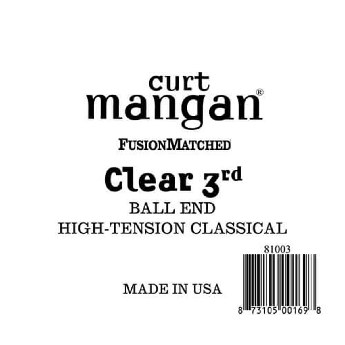 Curt Mangan 81003 løs nylon 3rd spansk guitarstreng, ball-end, high-