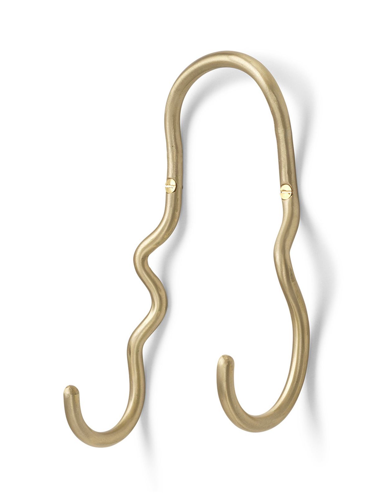 Curvature Double Hook fra Ferm Living (Brass)