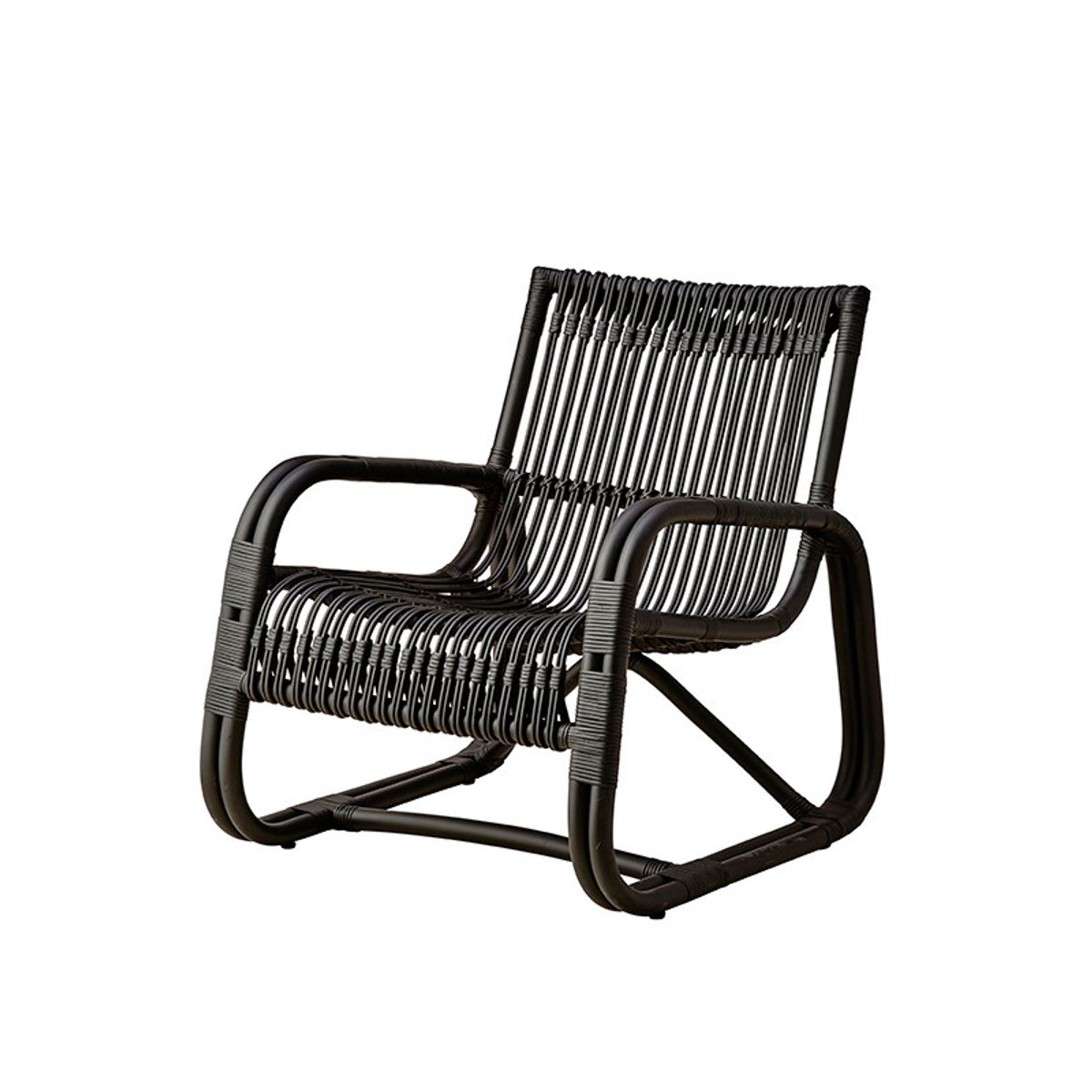 Curve Loungestol Indoor fra Cane-line (Sort rattan)