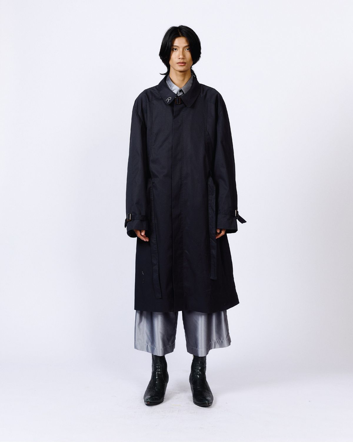 CURVED SLEEVE TRENCH - ONESIZE / Navy