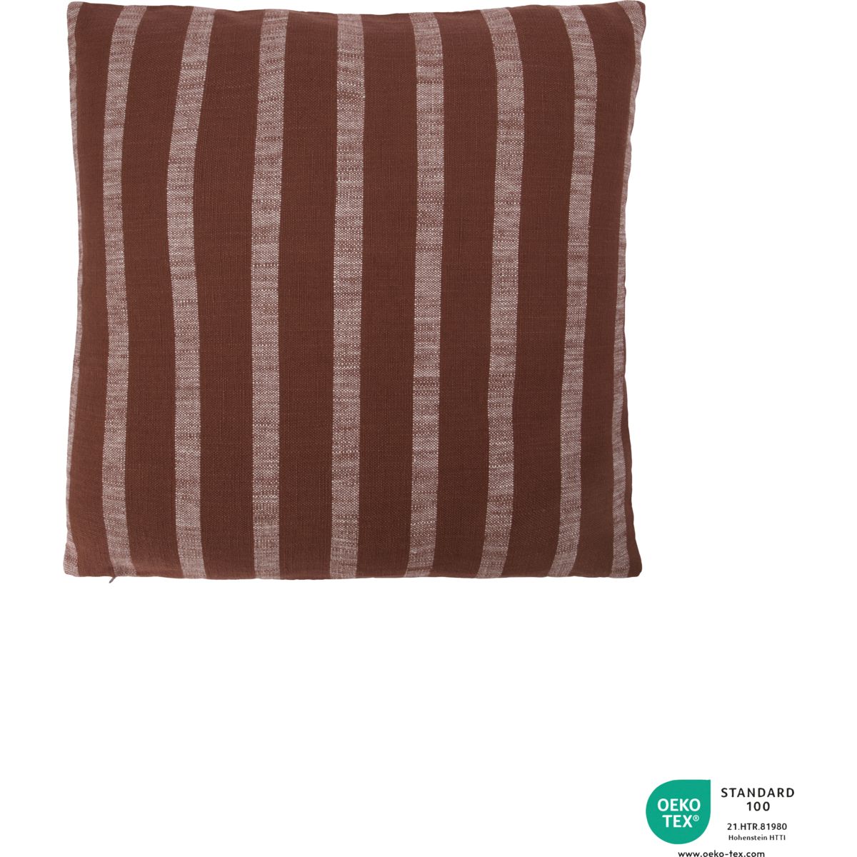 Cushion cover, HDThame, Brown stripe - Brown stripe / l: 50 cm, b: 50 cm / Bomuld