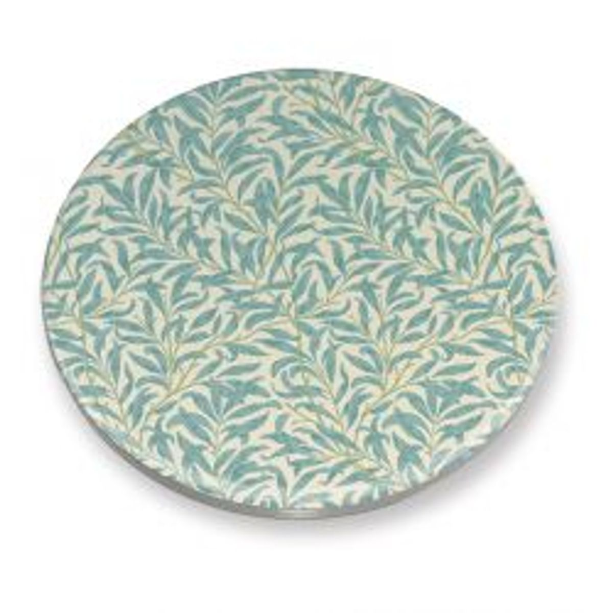 Customworks Coaster In Ceramic Morris Modern Willow Bough - Turquoise - Coaster