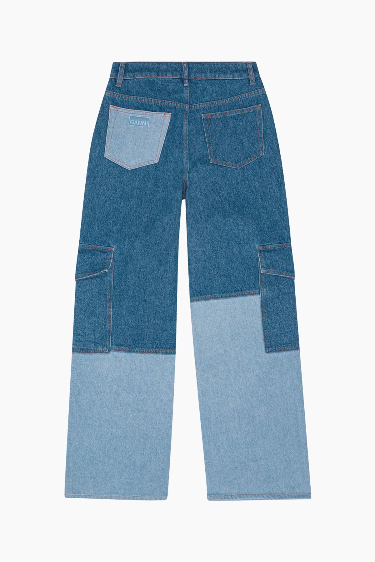 Cutline Denim Angi Jeans J1398 - Mid Blue Vintage - GANNI - Blå 26W