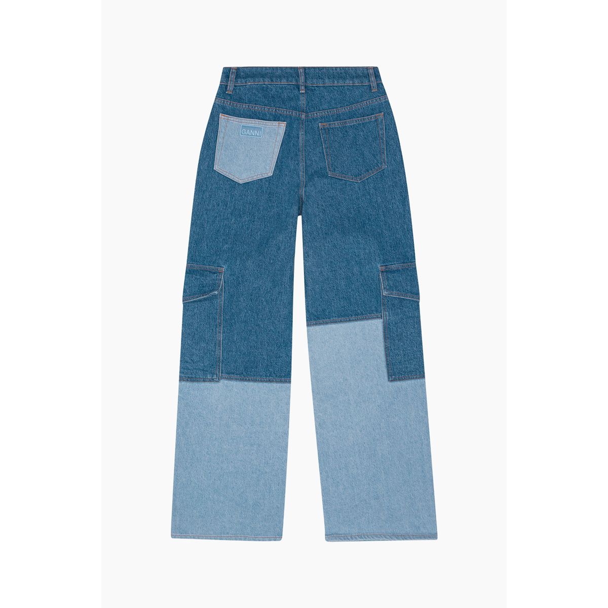 Cutline Denim Angi Jeans J1398 - Mid Blue Vintage - GANNI - Blå 28W