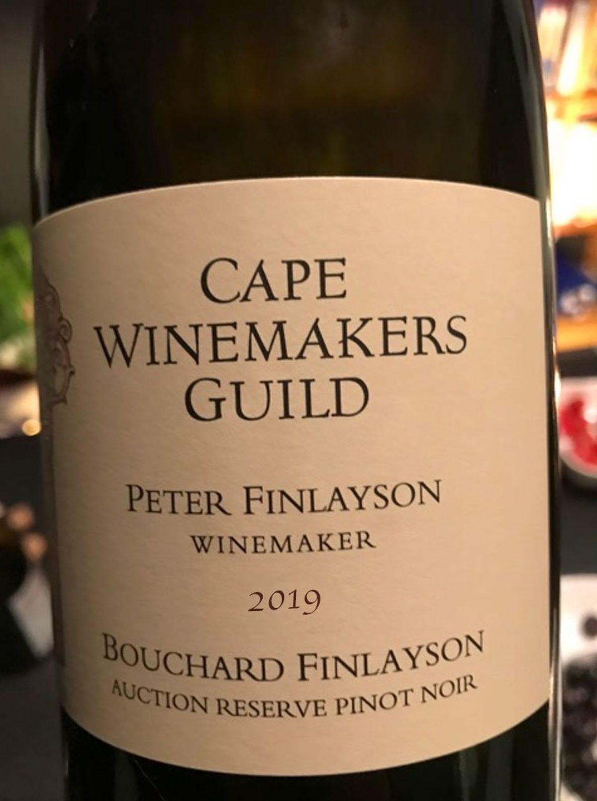 CWG Bouchard Finlayson Pinot Noir 2019