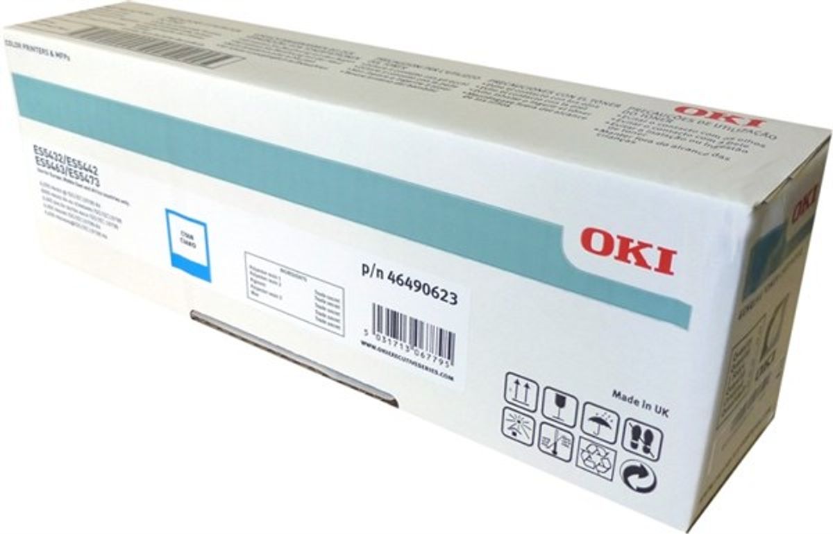 Cyan lasertoner 46490623 - OKI - 6.000 sider