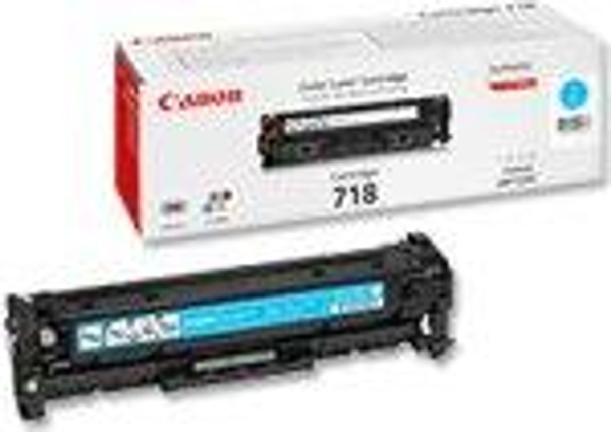 Cyan lasertoner 718C - Canon - 2.900 sider.