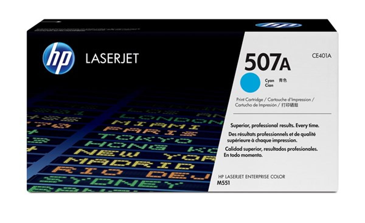 Cyan lasertoner - HP 507A - 6.000 sider