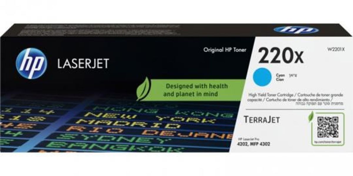 Cyan lasertoner - HP nr.220X - 5.500 sider