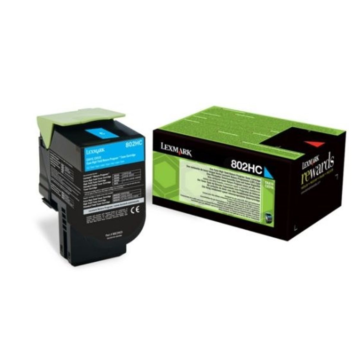 Cyan lasertoner - Lexmark 802HC - 3.000 sider