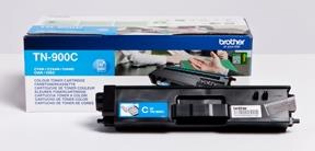 Cyan lasertoner TN-900 - Brother - 6.000 sider.