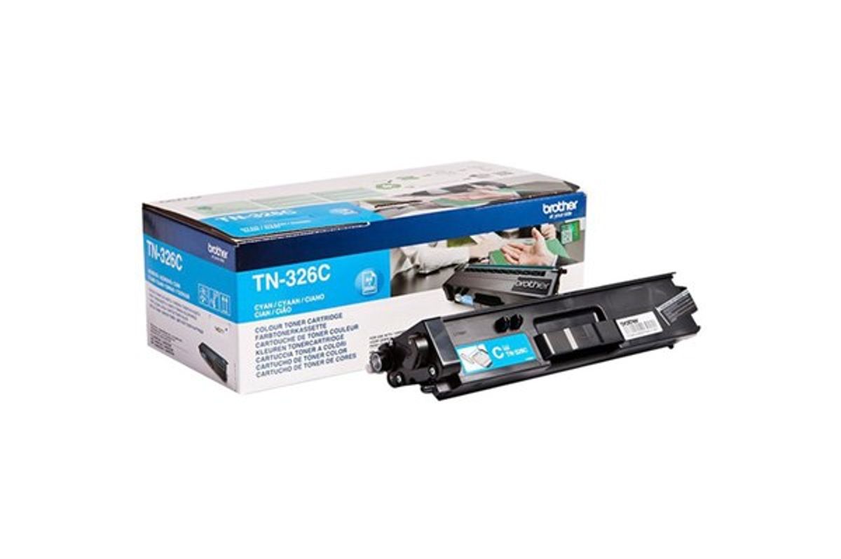 Cyan lasertoner TN326C - Brother - 3.500 sider.