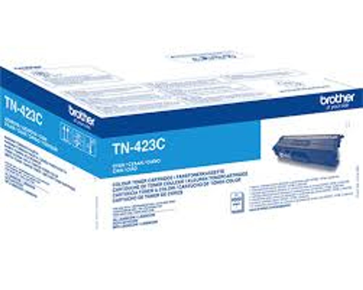 Cyan lasertoner TN423C - Brother - 4.000 sider.