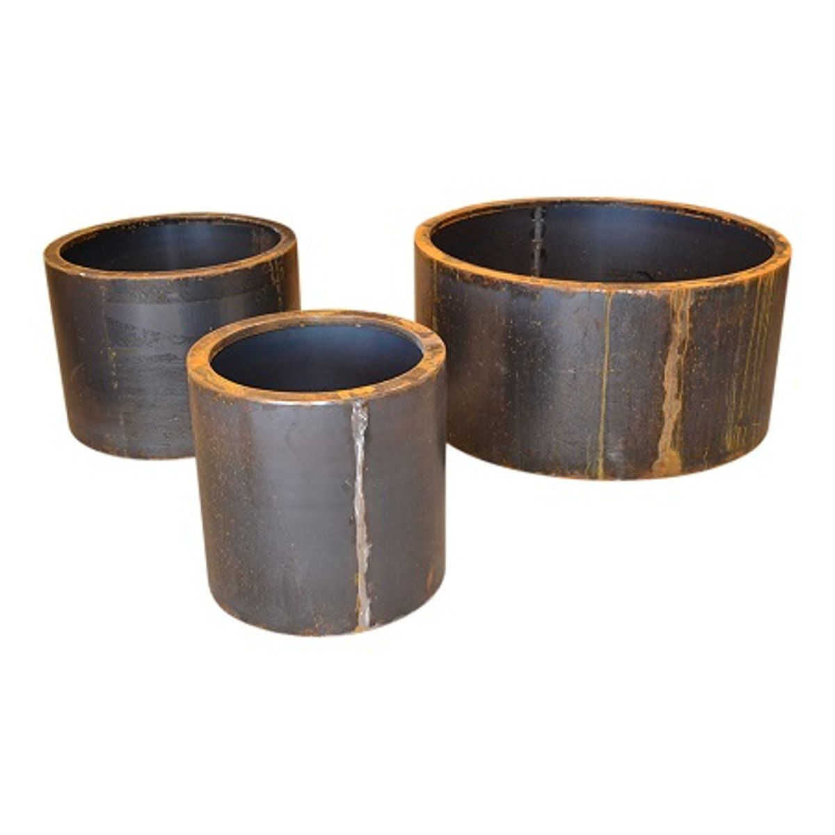 Cylinder formet plantekummer i corten - Ø100 x H 60 cm