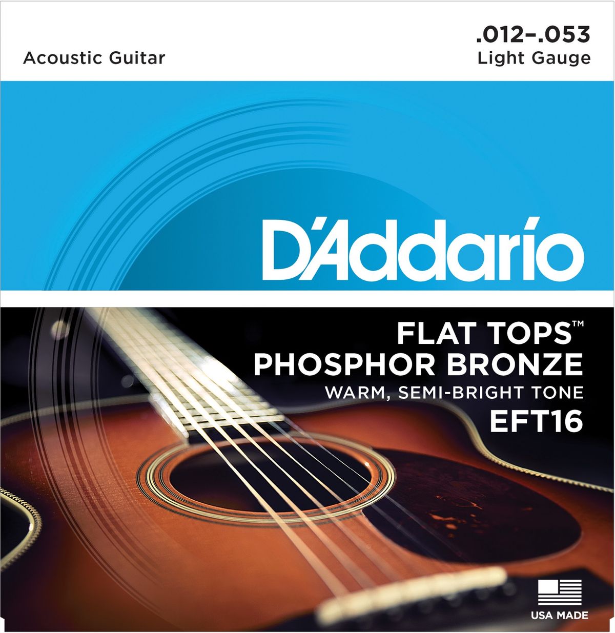 D ´Addario EFT16 - Light Flat Tops Western-strenge 012-053