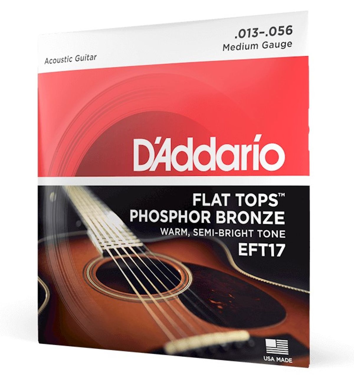 D ´Addario EFT17 - Medium Flat Tops Western-strenge .013-.056