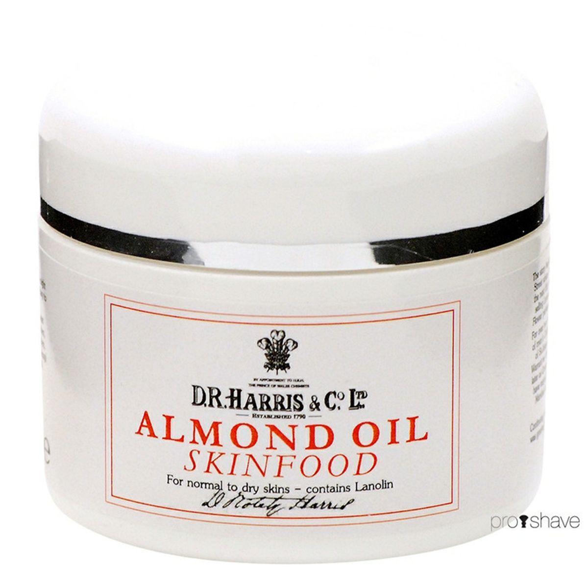 D.R. Harris Almond Oil Skinfood, 100 ml.