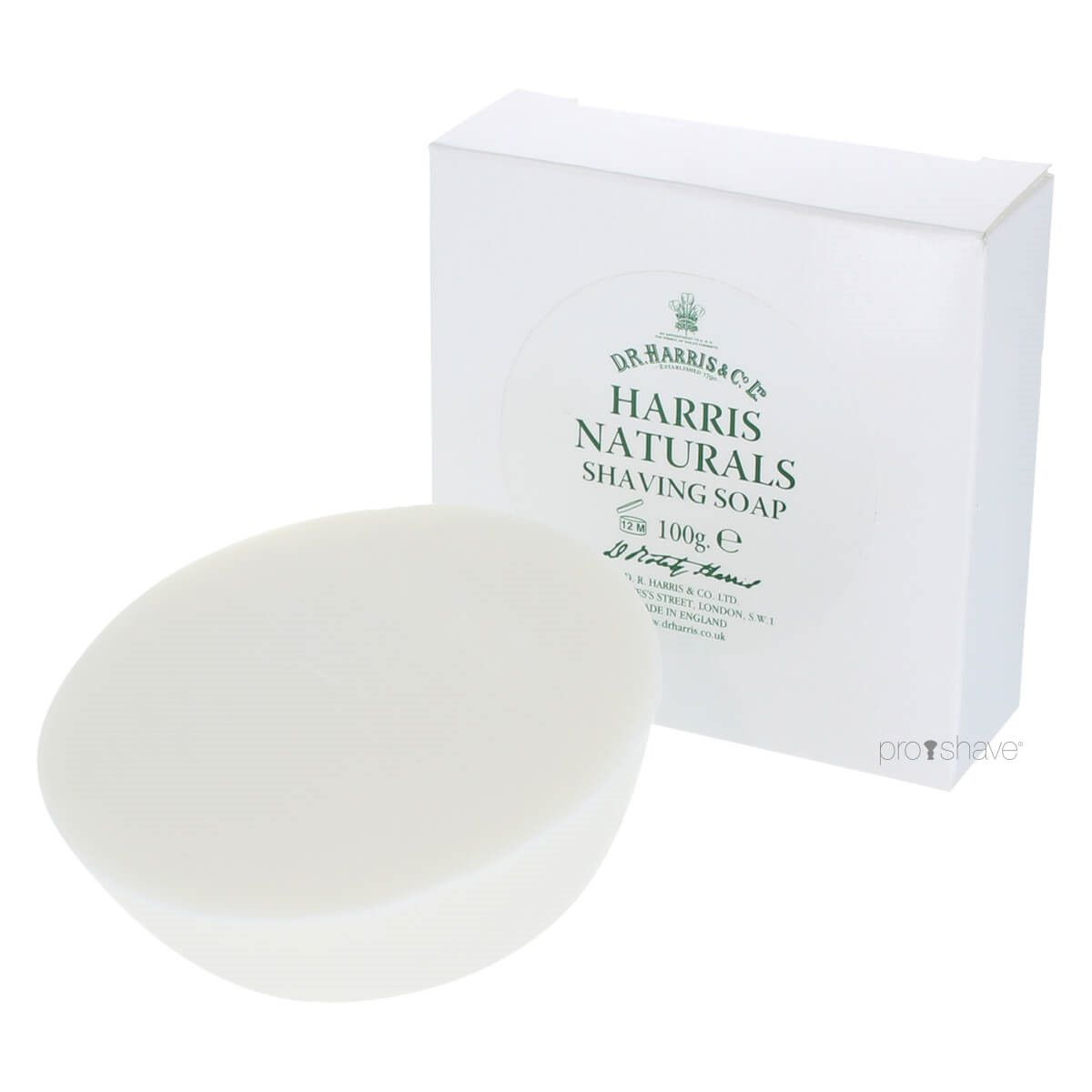 D.R. Harris Naturals Barbersæbe, Refill, 100 gr.