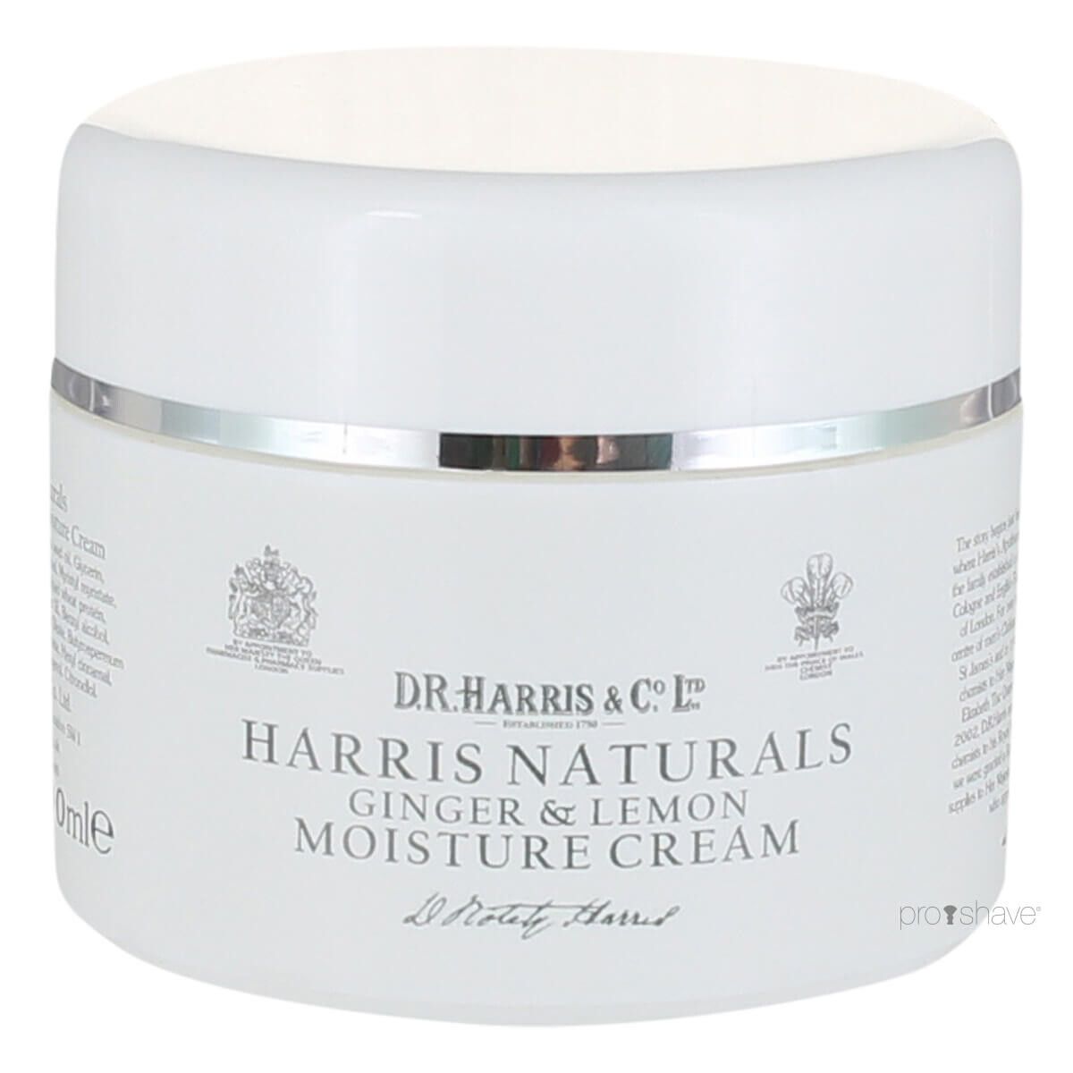 D.R. Harris Naturals Moisture Cream, Ginger & Lemon, 100 ml.