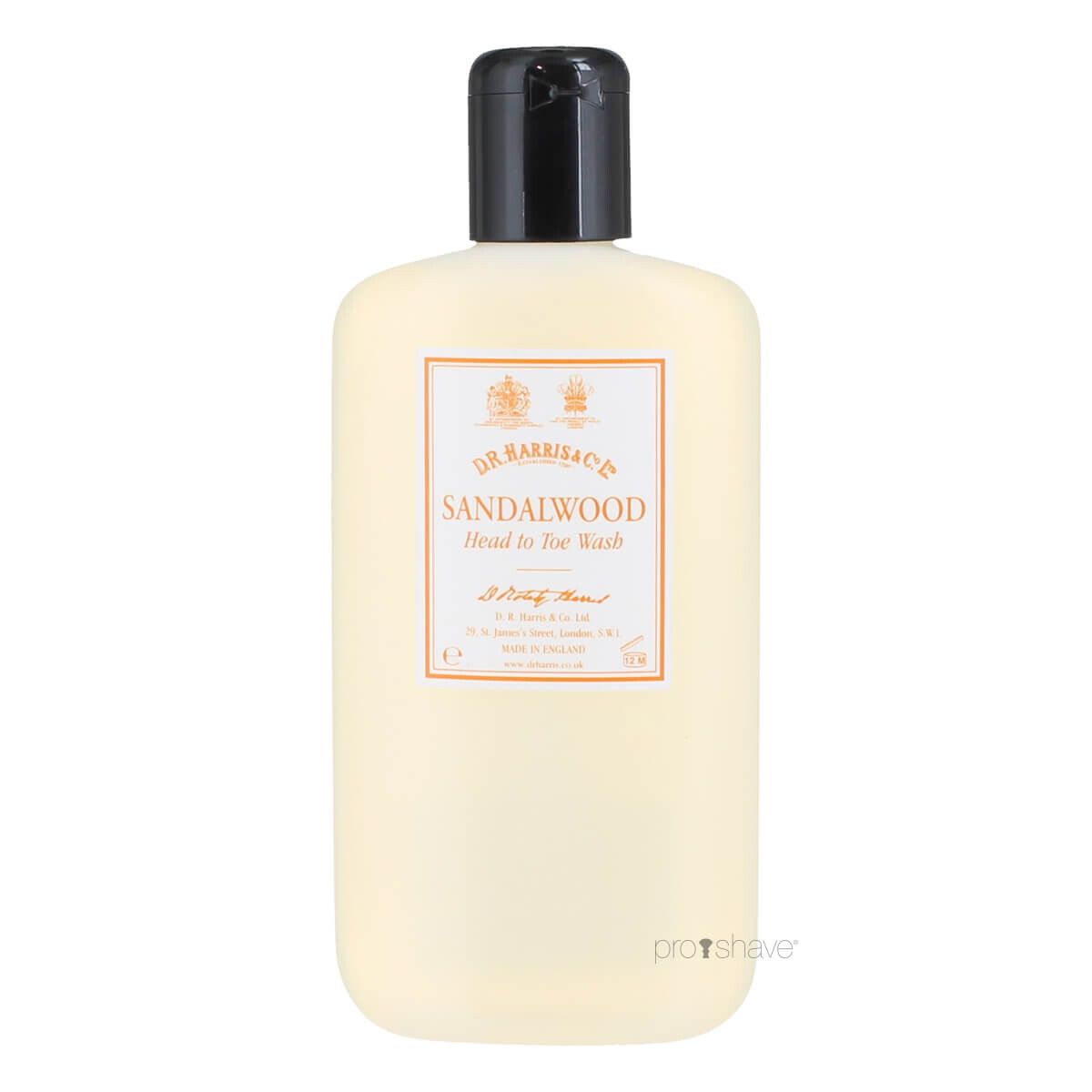 D.R. Harris Sandeltræ Head-to-Toe Wash, 250 ml.