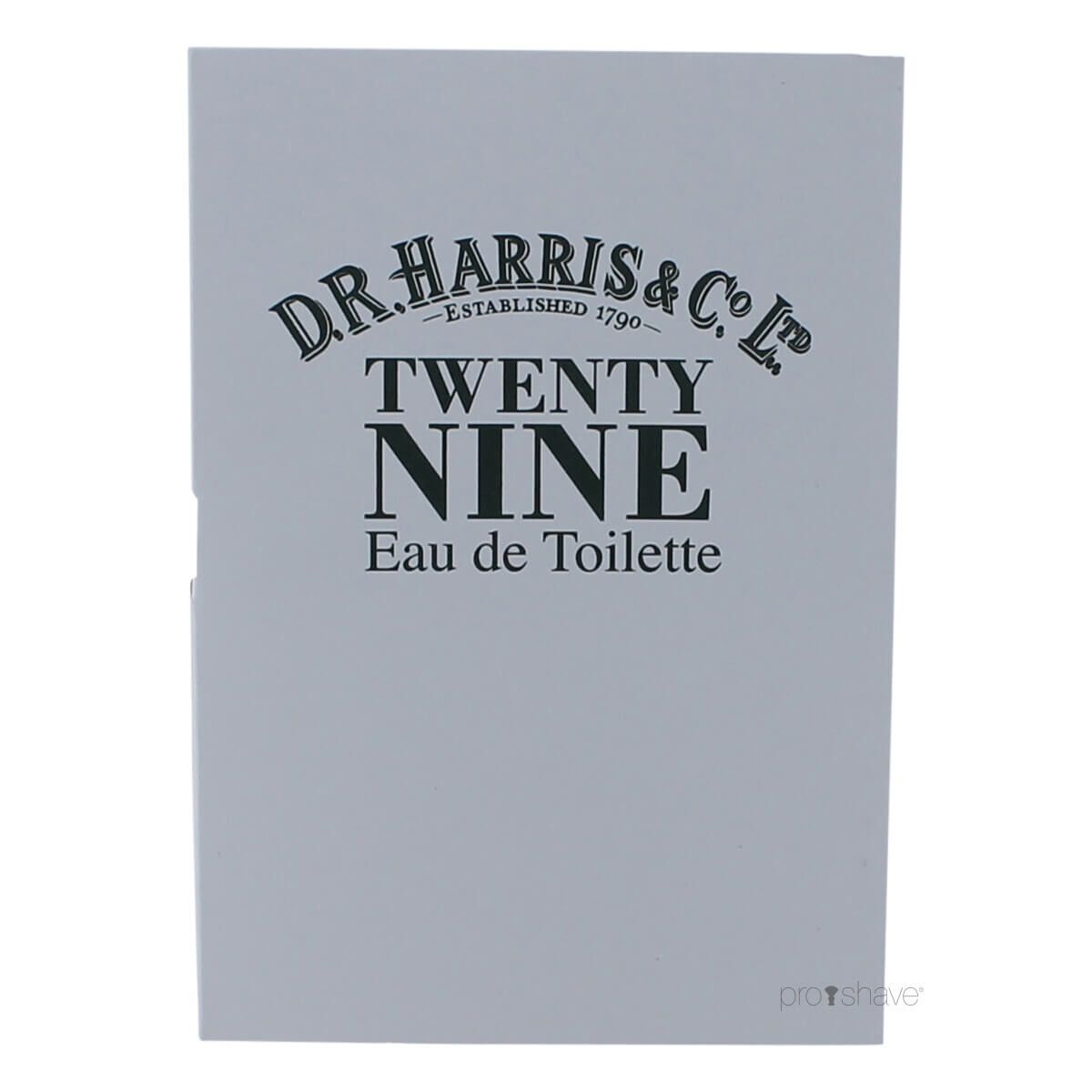 D.R. Harris Twenty Nine Eau de Toilette, SAMPLE, 2 ml.