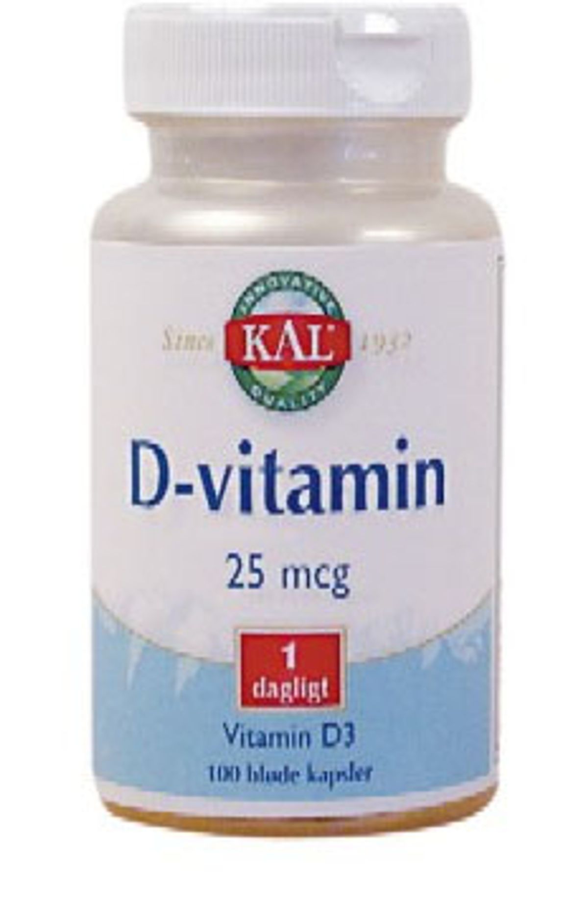 D-vitamin 25 mcg 100 kap.