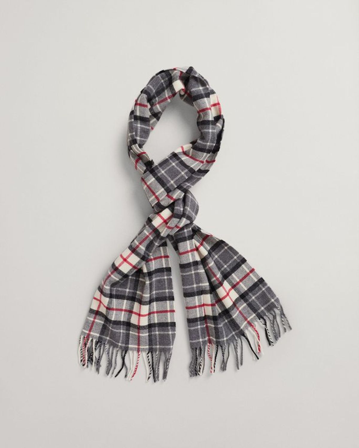 D1. CHECKED WOOL TWILL SCARF