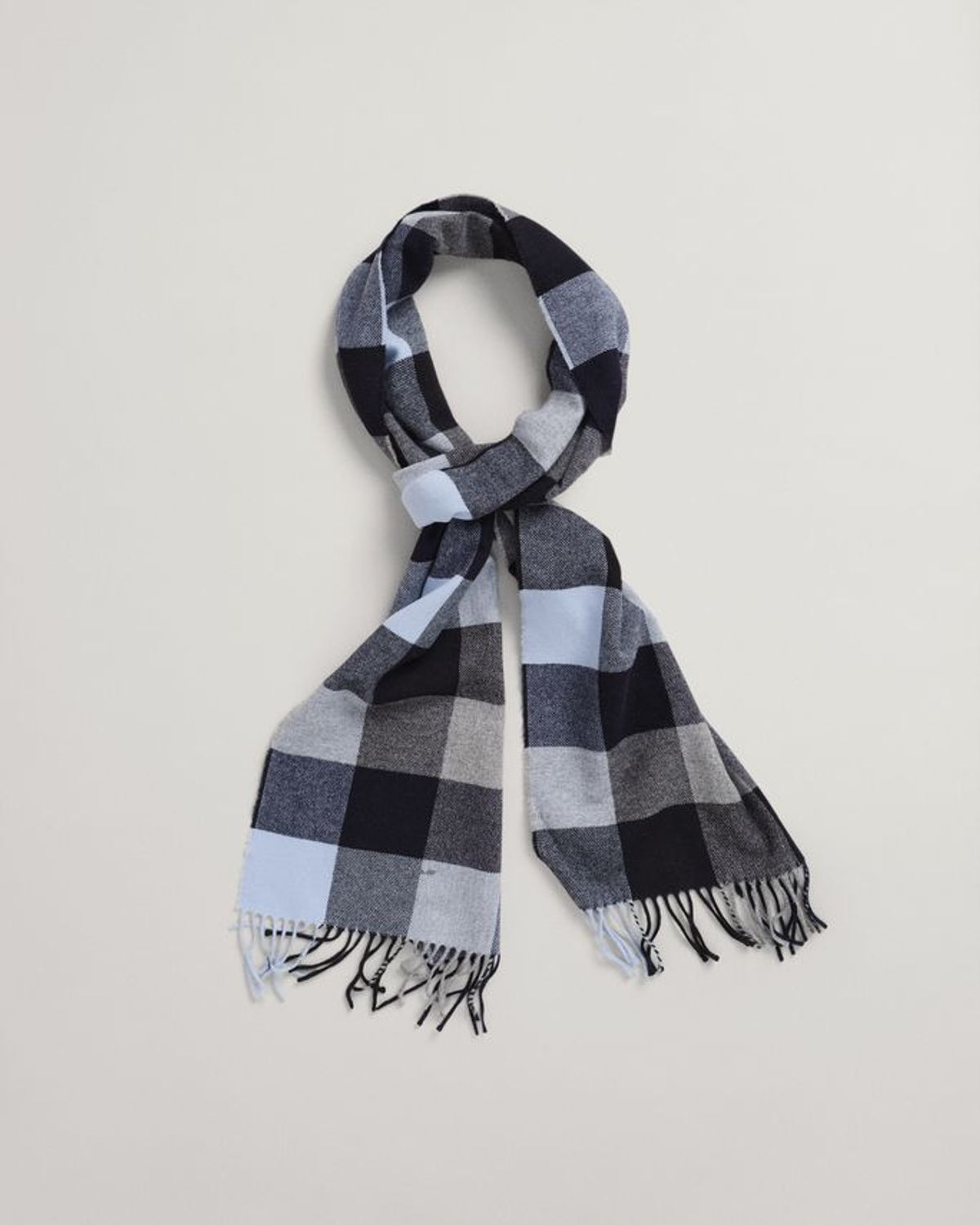 D2. MULTI CHECK SCARF DK MUSTA