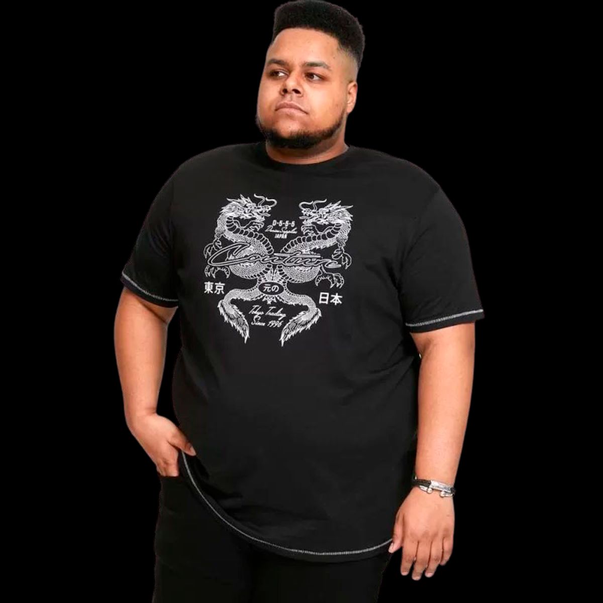 D5555 Elijah Herre T-shirt - Black - 3XL