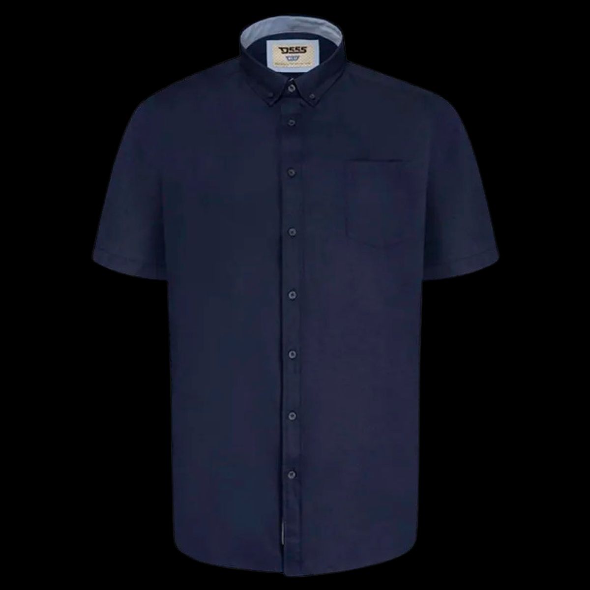 D5555 James Herre Kortærmet skjorte - Navy - 3XL