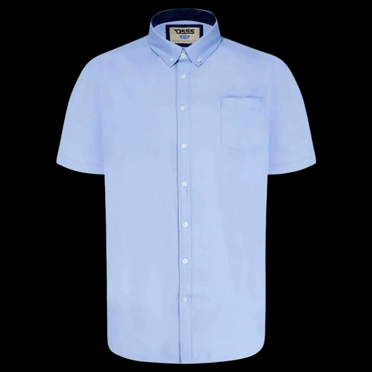 D5555 James Herre Kortærmet skjorte - Sky Blue - 4XL