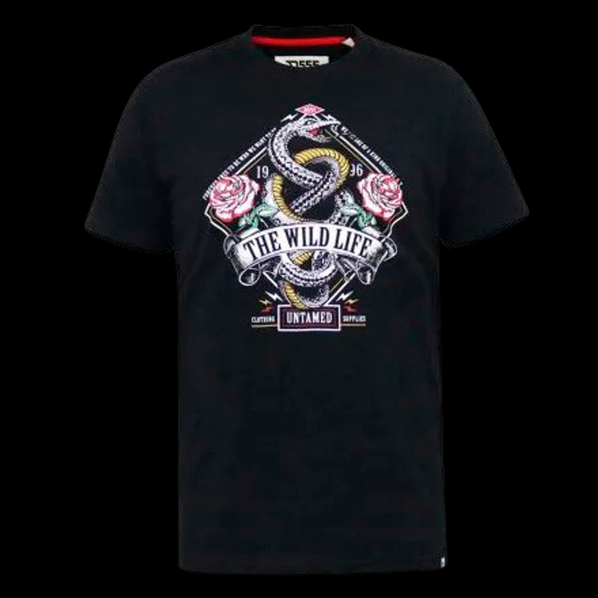 D5555 Malcom Herre T-shirt - Black - 2XL