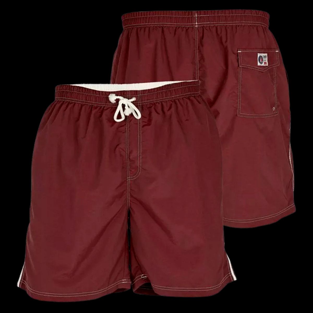 D5555 Yarrow Herre Badeshorts - Burgundy - 4XL