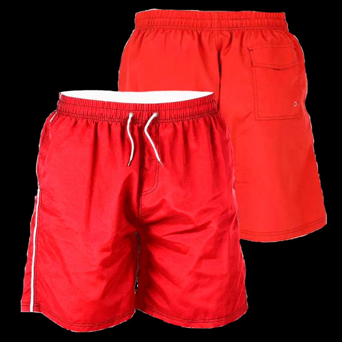 D5555 Yarrow Herre Badeshorts - Red - 4XL