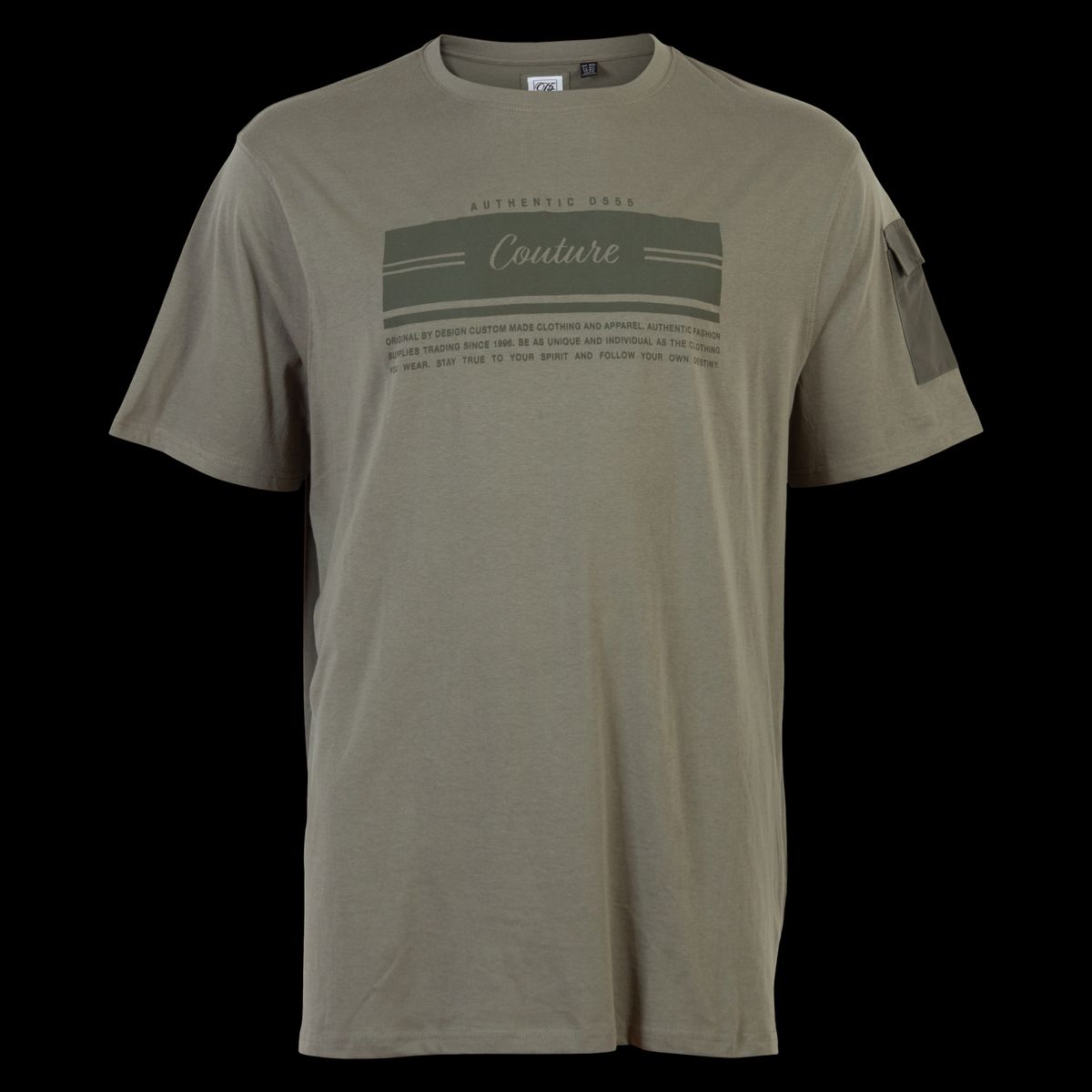 D5555 Yarwell Herre T-shirt - Khaki - 4XL