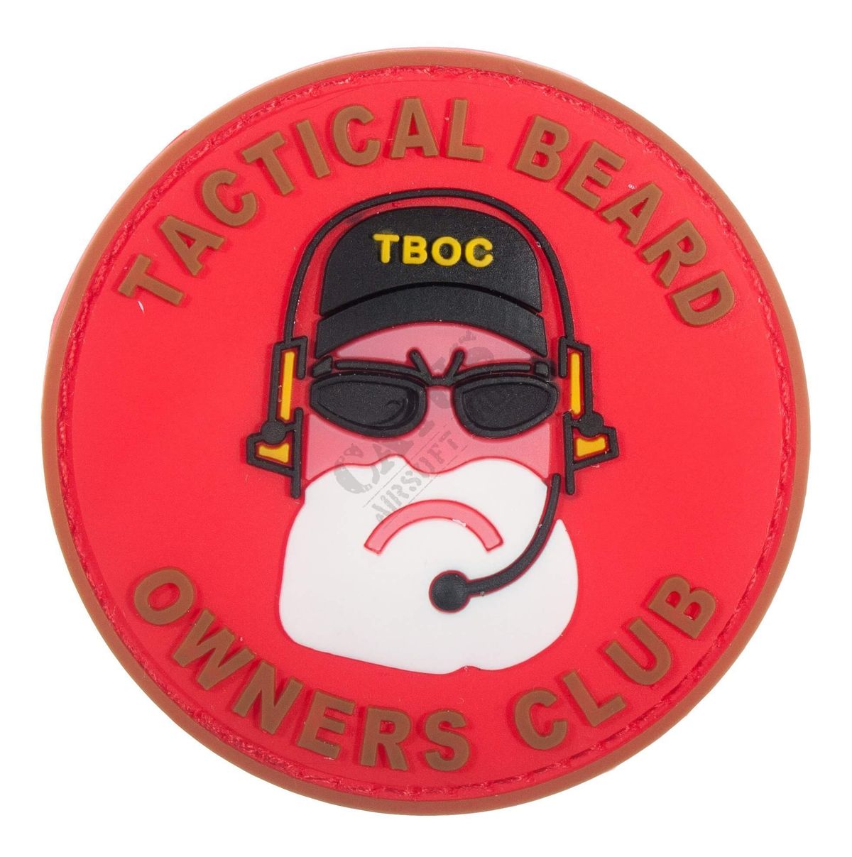 DA Tactical Beard Owners Club Patch Rød/Brun